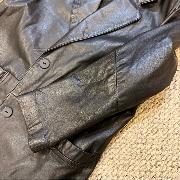 G lll leather women genuine leather black long sleeve vintage jacket - Picture 13 of 13